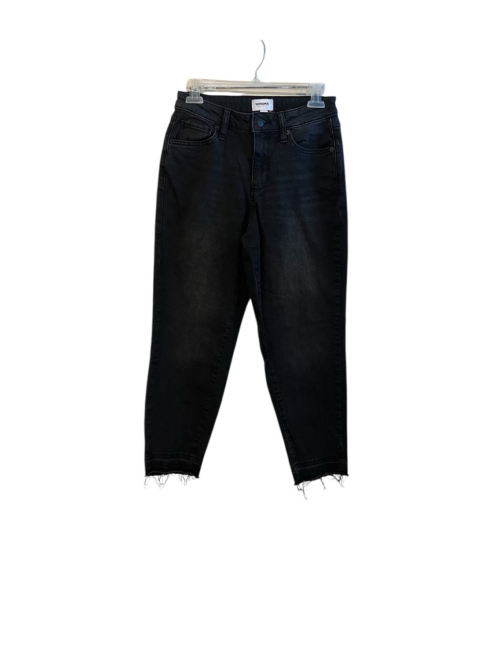 Sonoma Black mid rise curvy slim ankle jeans size 4